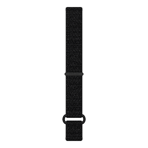 Polar Nylon-Armband mit Klettverschluss, 20 mm, Schwarz