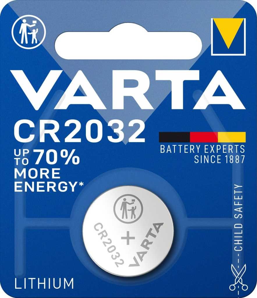 Varta Batterie CR2032 CR-2032 Lithium für Personenwaagen Beurer Design GS 21 ...