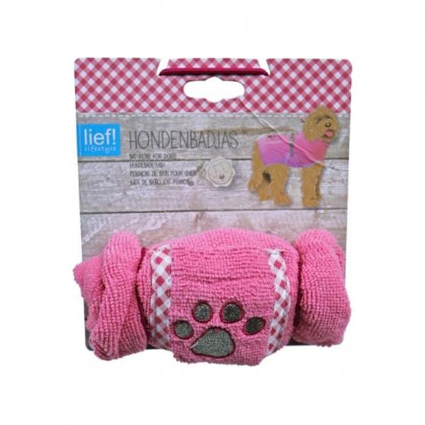 Süß! Bademantel Hund rosa XS