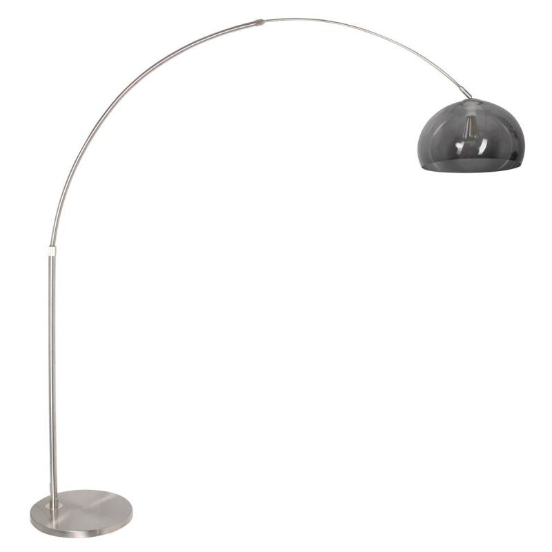 Steinhauer Bogenleuchte Sparkled Light stahl verschiedene Variationen rauchgrau Kugel (Kunststoff)