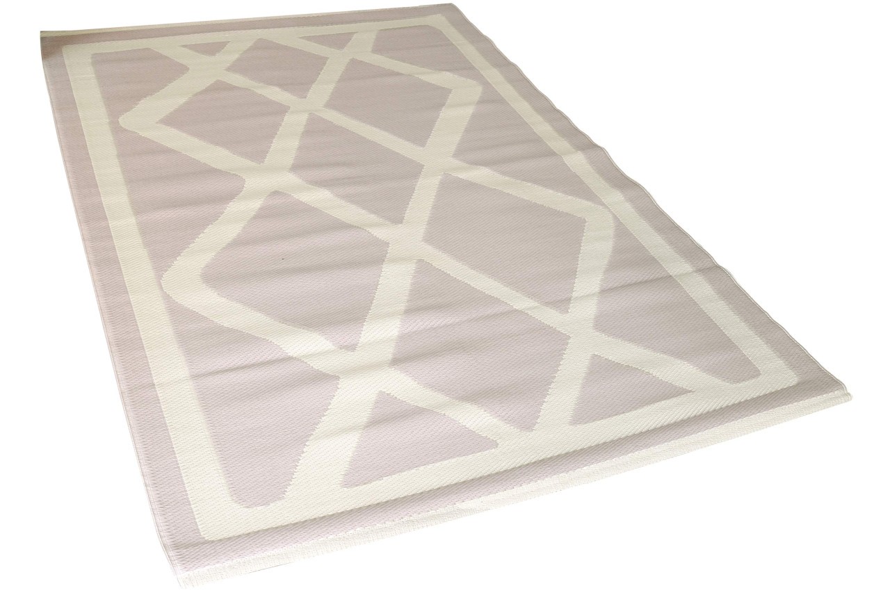 Outdoor Teppich 120 x 180 cm rosa mit Muster Wetterfest- & schmutzabweisend