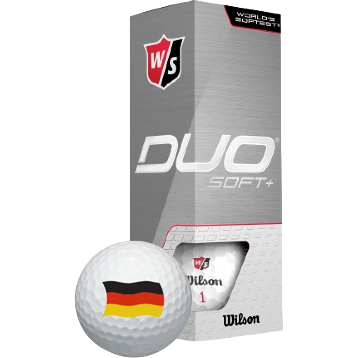 Wilson Golfbälle Duo Soft+ Deutschland - 3er-Pack, weiß