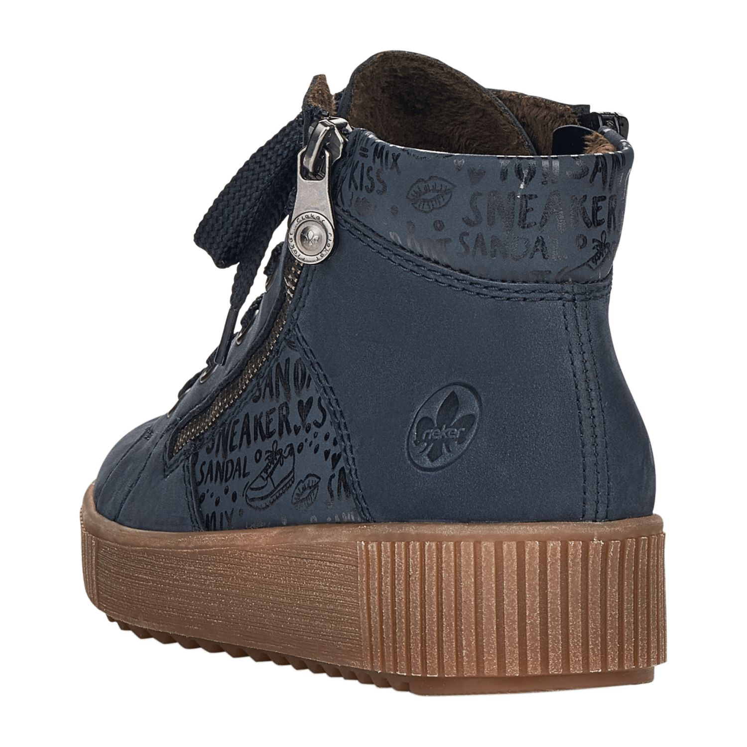 Rieker Schnürboot für Damen, blau, Gr. 37 EU