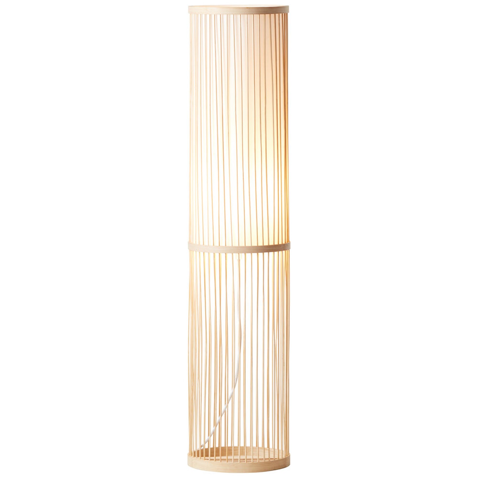 Stehleuchte 90.5 x 20 cm Braun Bambus Stehlampe Zylindrisch Natürlich Boho Harmonisch