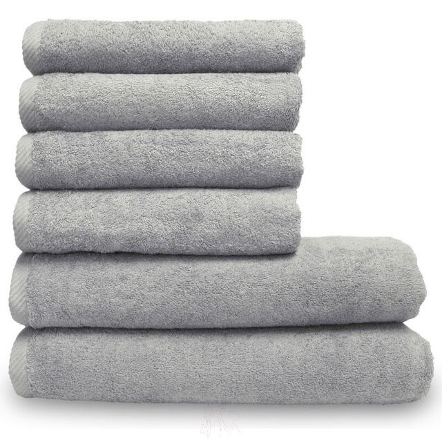 Lanudo? Handtuch Set Pure Line 2x Duschtuch + 4x Handtuch Silber