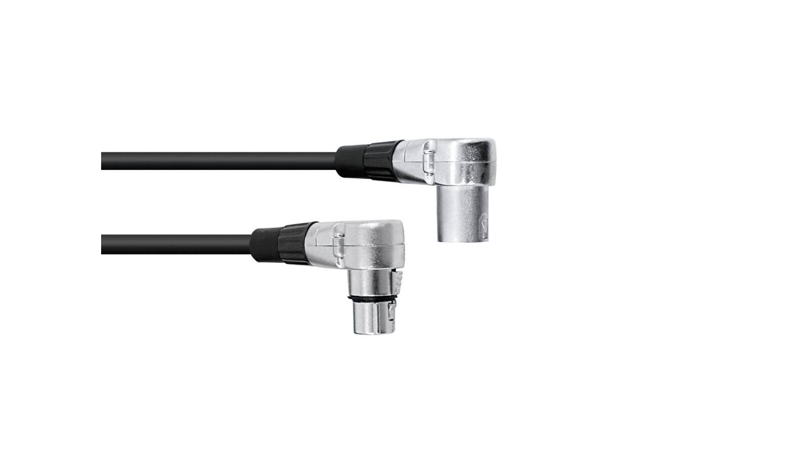 OMNITRONIC XLR Kabel 3pol 1,5m 90° sw