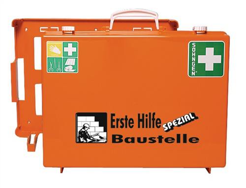Erste Hilfe Koffer Beruf SPEZIAL, Baustelle B400xH300xT150ca.mm orange SÖHNGEN