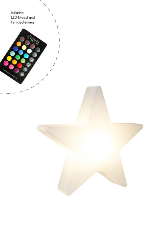 8 Seasons Design Dekoleuchte Shining Star LED RGB 100 cm weiß