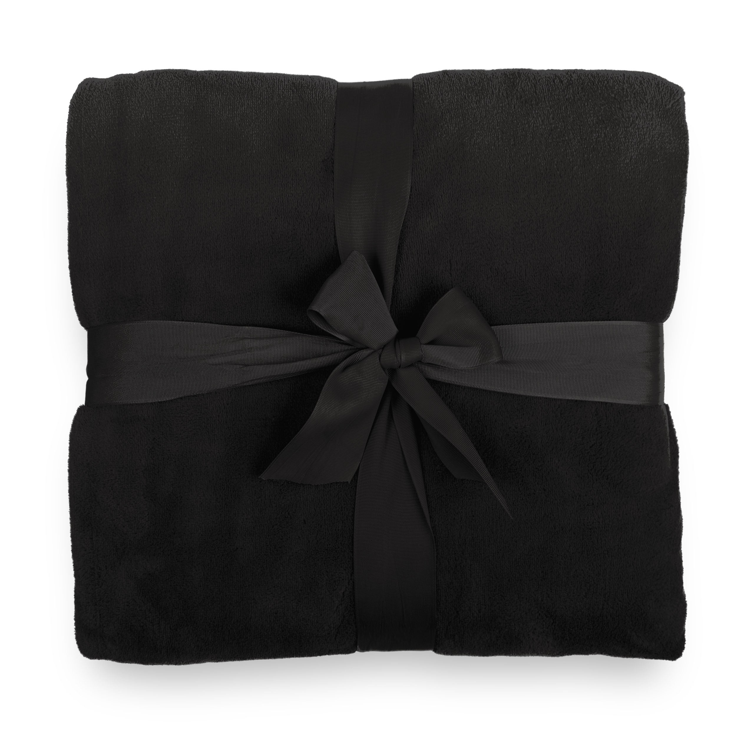 WohndeckeKuscheldecke aus weichem Coral Fleece - 220 x 240 cm - schwarz