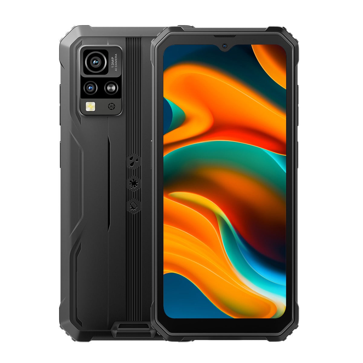 Smartphone robuste Blackview BV4800 4G - 6,56 pouces Helio A22 2+32 Go/3+64 Go 5180 mAh, 3 Go + 64 Go / Noir
