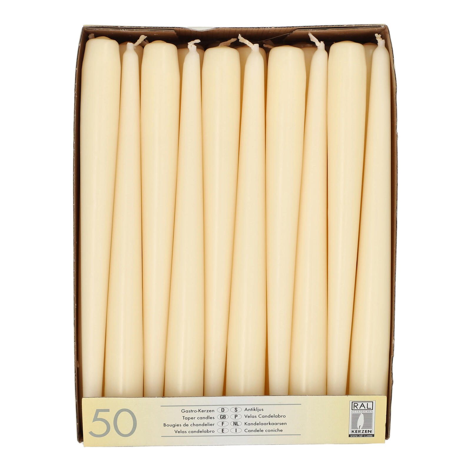 PAPSTAR Kerzen 25 cm champagner