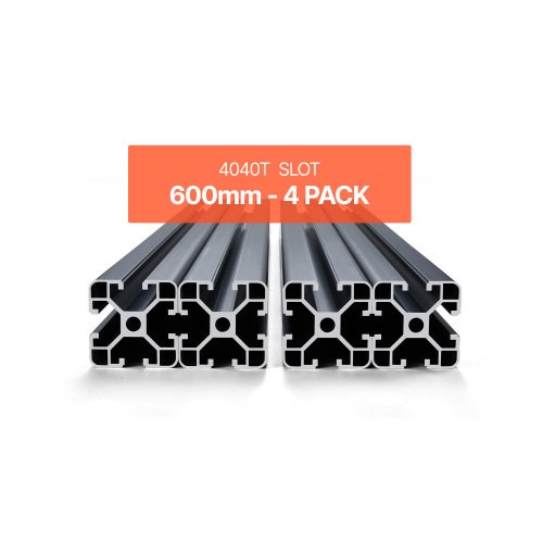 VEVOR 4er Set 600 mm T-Nut 4040 Aluminium-Strangpressprofil, eloxierte Linearschiene nach europäischem Standard, Nutenprofil für 3D-Drucker, CNC-Maschine DIY, Lasergravur, Schwarz