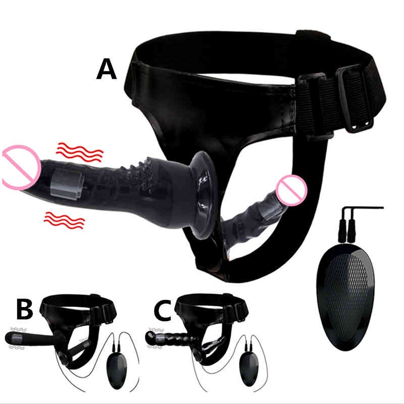 Masseur sexe toys préservatif doublé de godes réalistes STRAPON ULTRA ELASTIC STRAP DE CEINTURE DU BIG DILDO ADULLATE