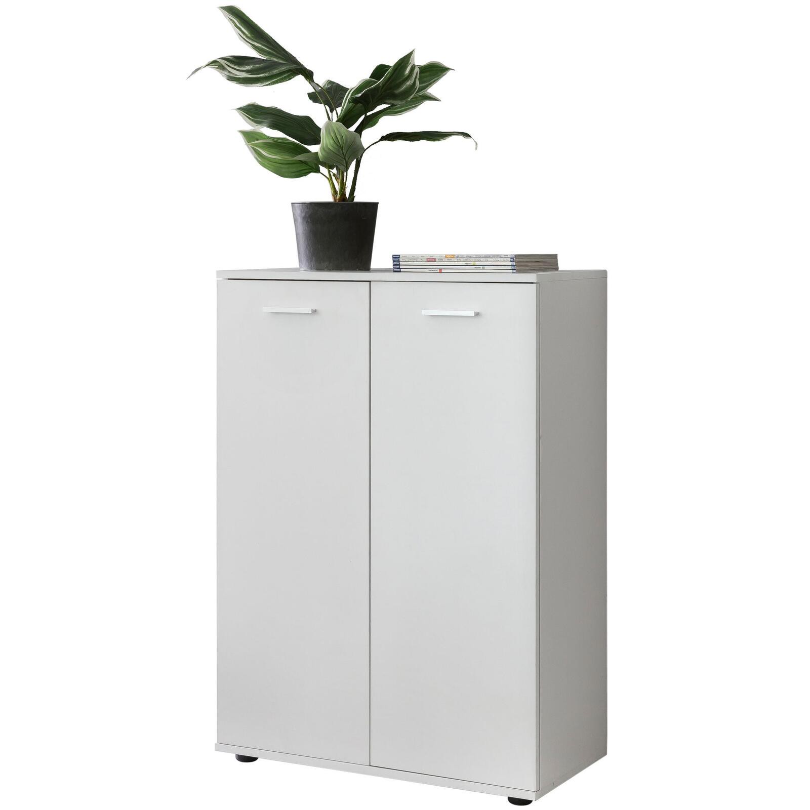 WOHNLING WL5.291 Kommode Weiß 71 cm x 35 cm x 104 cm