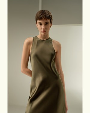 LILYSILK Damen Kleid Seide Kiefer DE 32Mm Doppelseitige Satinseide Neckholder-Inspirierte Ärmel S