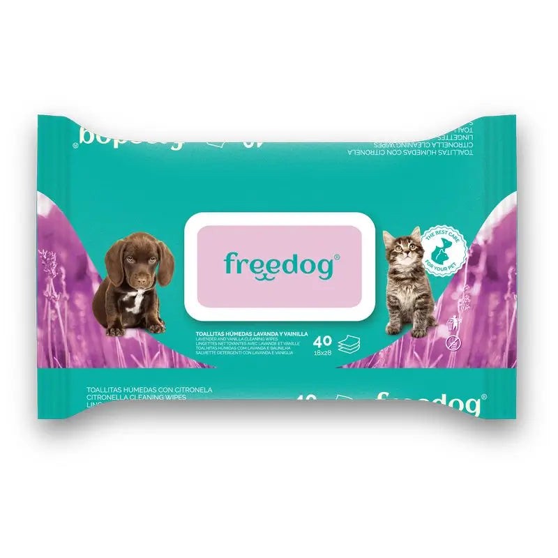Freedog Feuchttücher Lavendel und Vanille 40 Stück