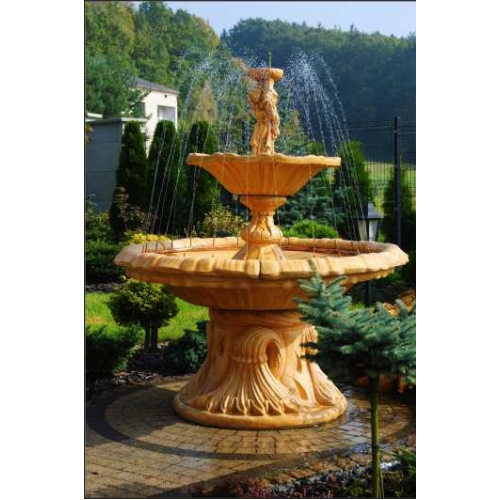 Zierbrunnen Springbrunnen Figur Brunnen Dekoration Garten Fontaine Teich SHELLA