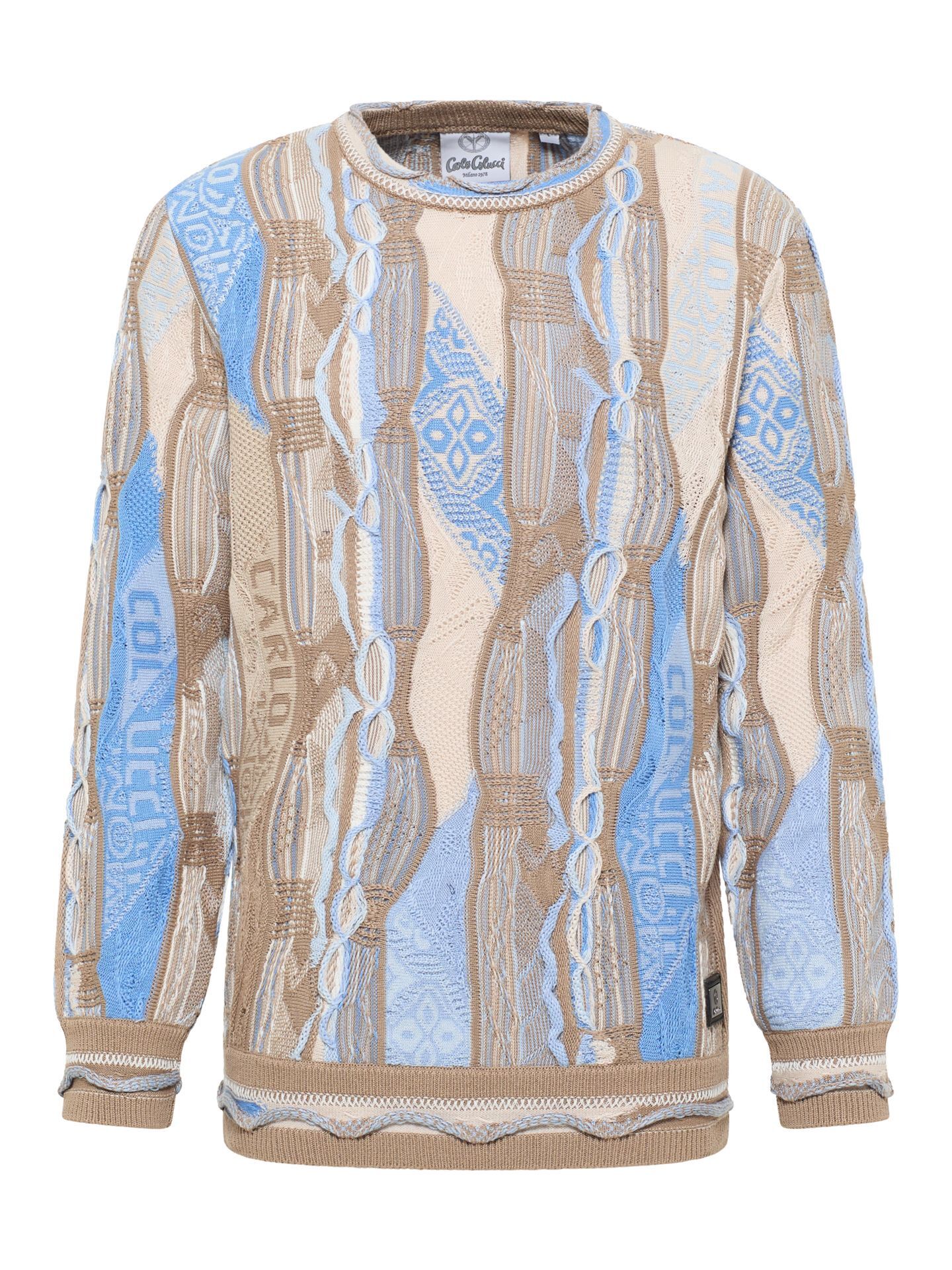 Carlo Colucci Strickpullover - Hellblau M