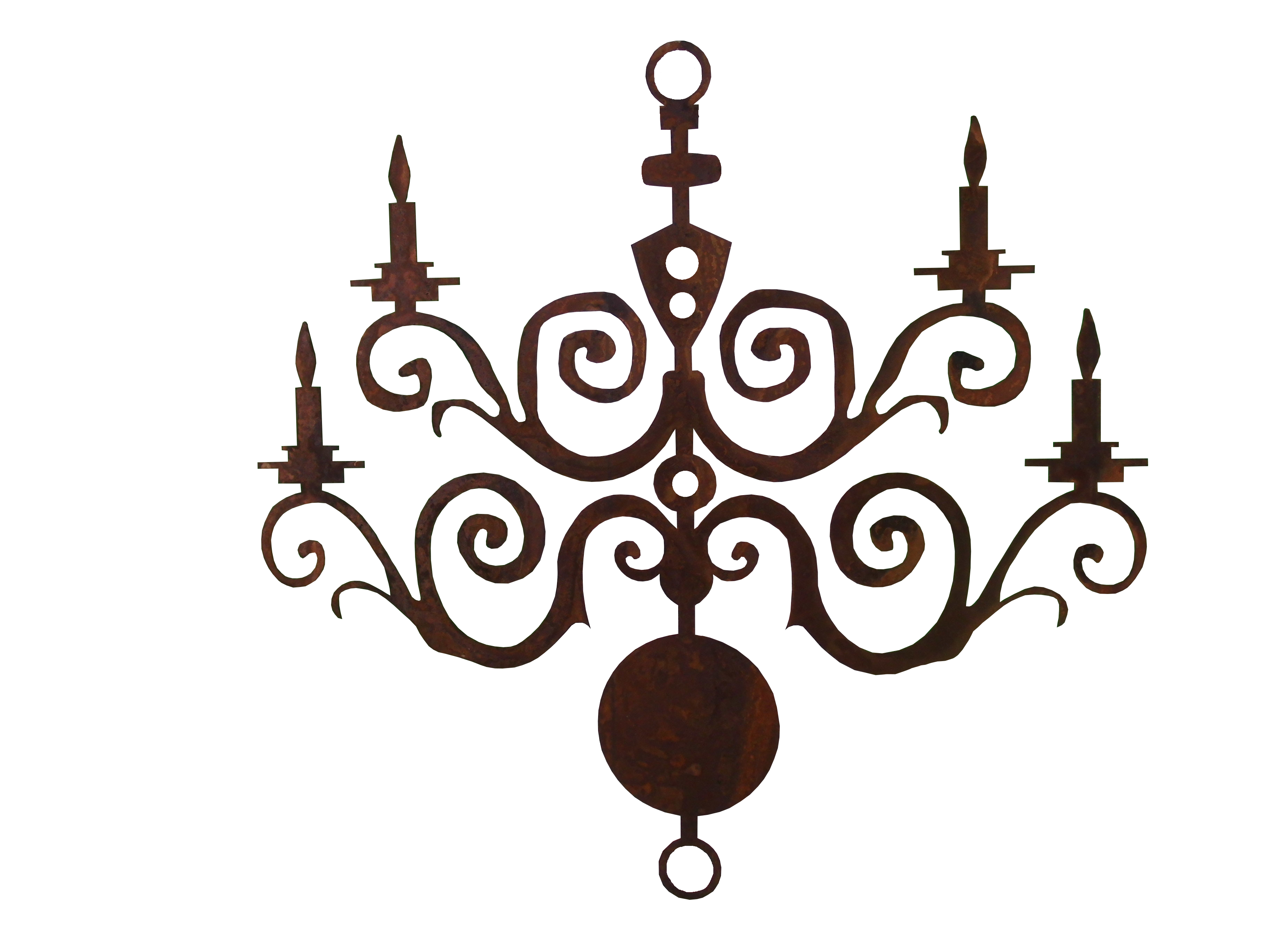 Kronleuchter "Klassisch" in rostig