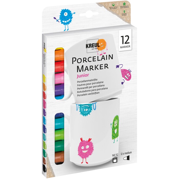 KREUL Porcelain Marker medium Junior 12er Set