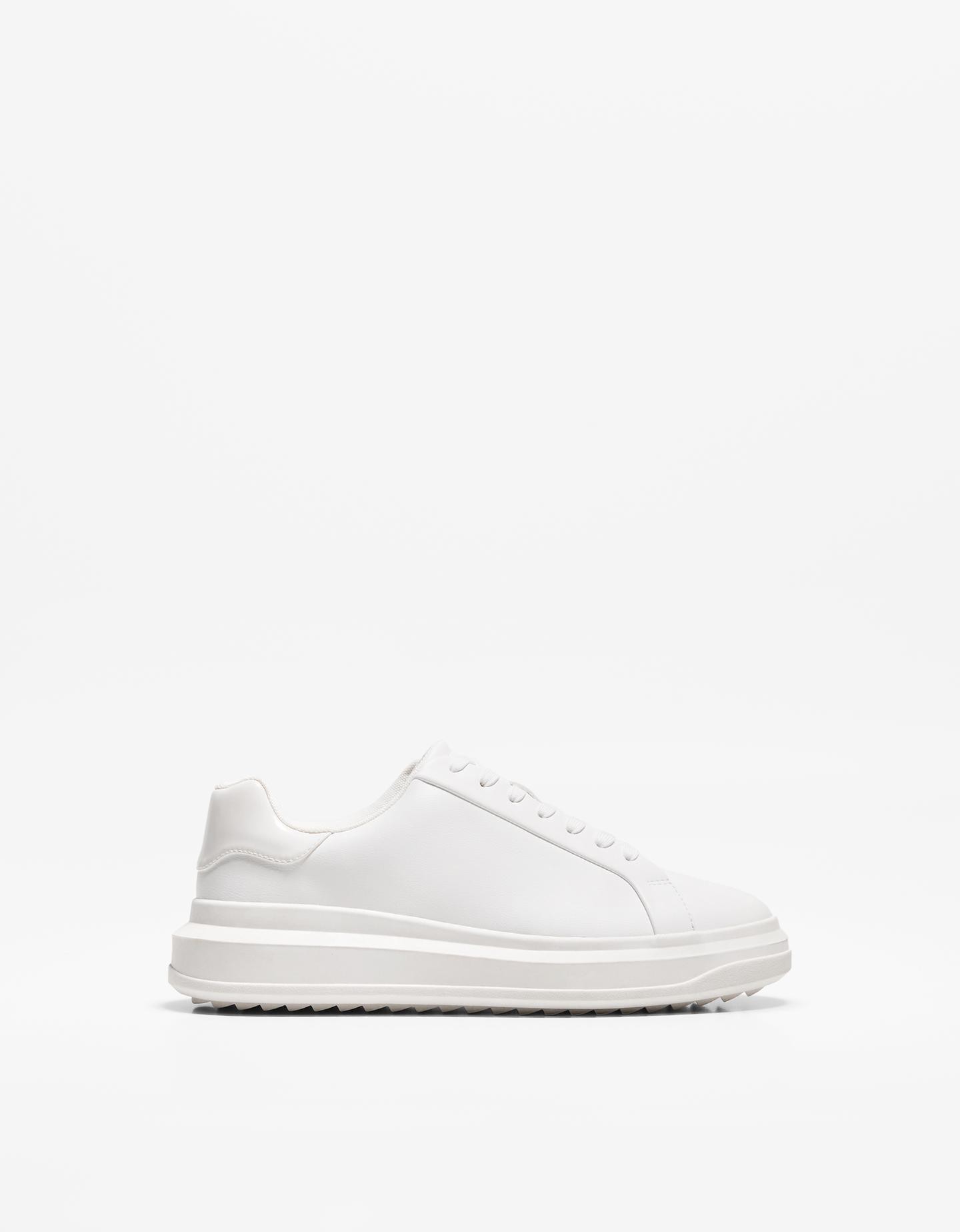 Bershka Sneaker Mit Dicker Sohle Herren 44 Weiss