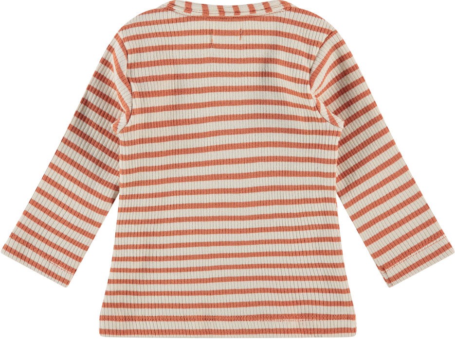 Babyface Baby Langarm-Shirt Bio-Baumwolle gestreift terra