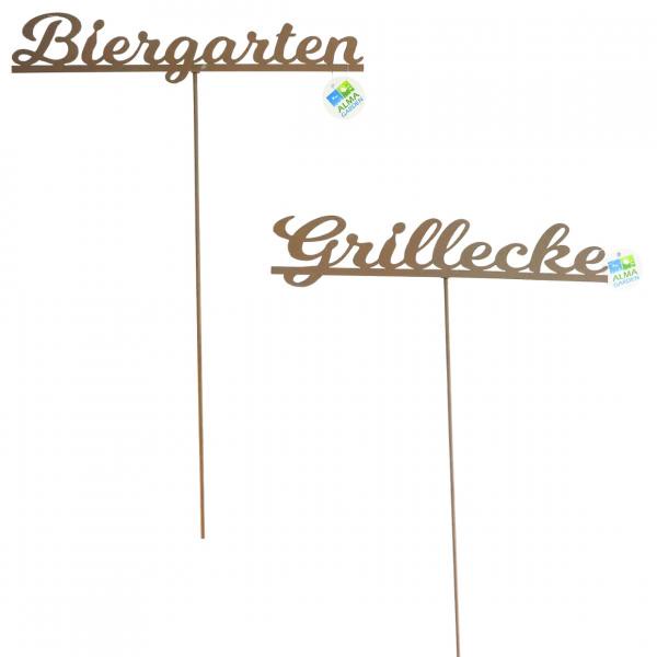 Alma Garden Gartenpfahl rostbraun 95 cm 2 Stück sortiert