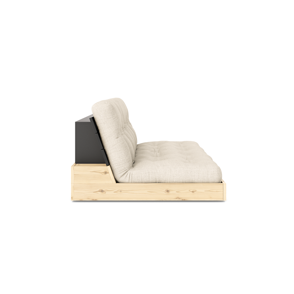 Karup Design Untergestell (Schlafsofa) Naturholz/Nachtschwarz/Leinen – 137402914