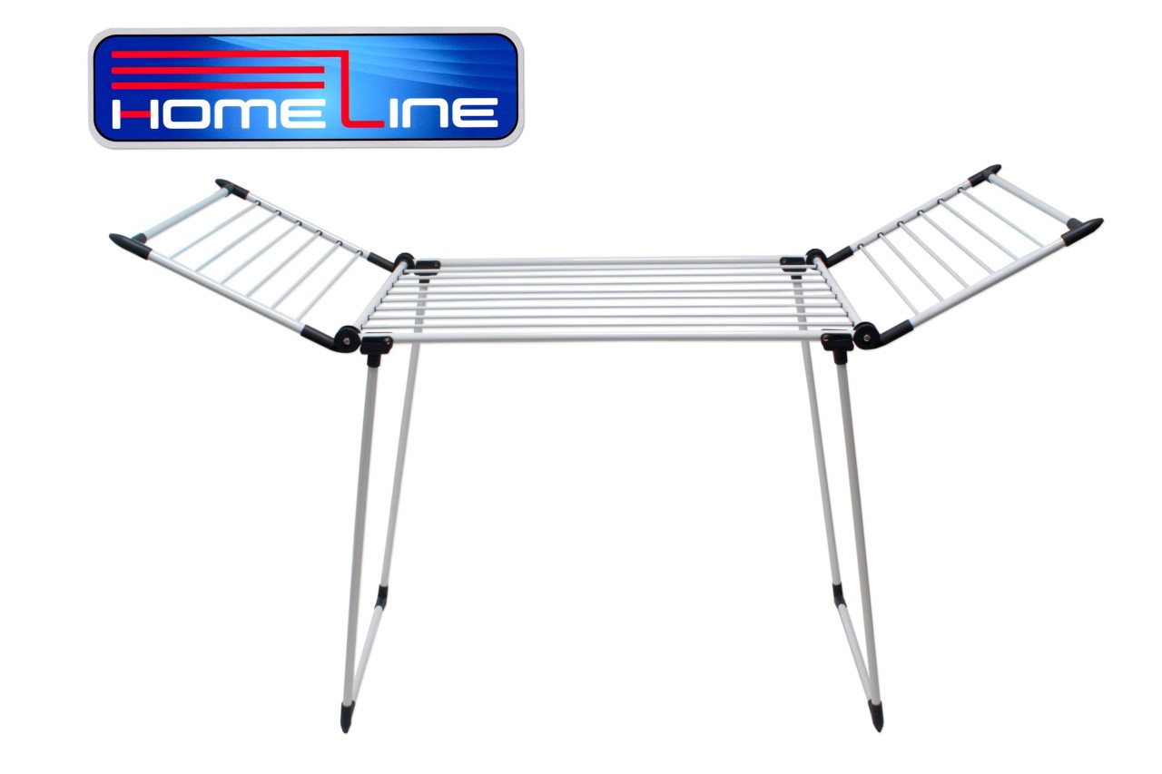 Wäscheständer HOMELINE Flügel Wäsche Leine 19 Meter grau