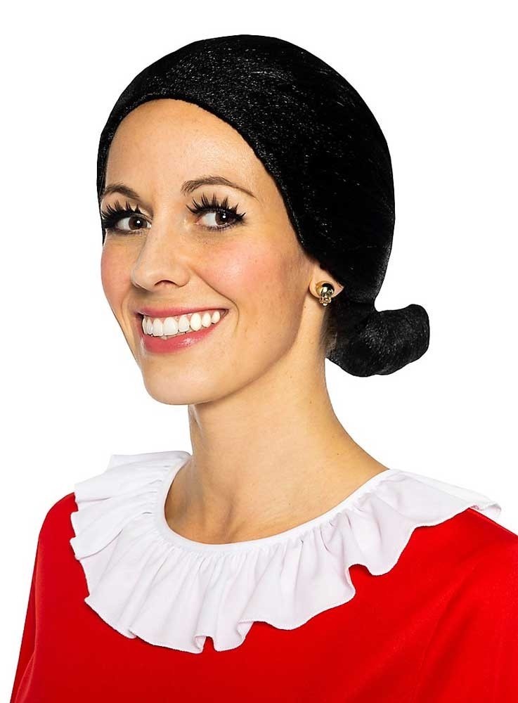 Schwarze Olivia Öl Damenperücke | Wir machen Party.de |