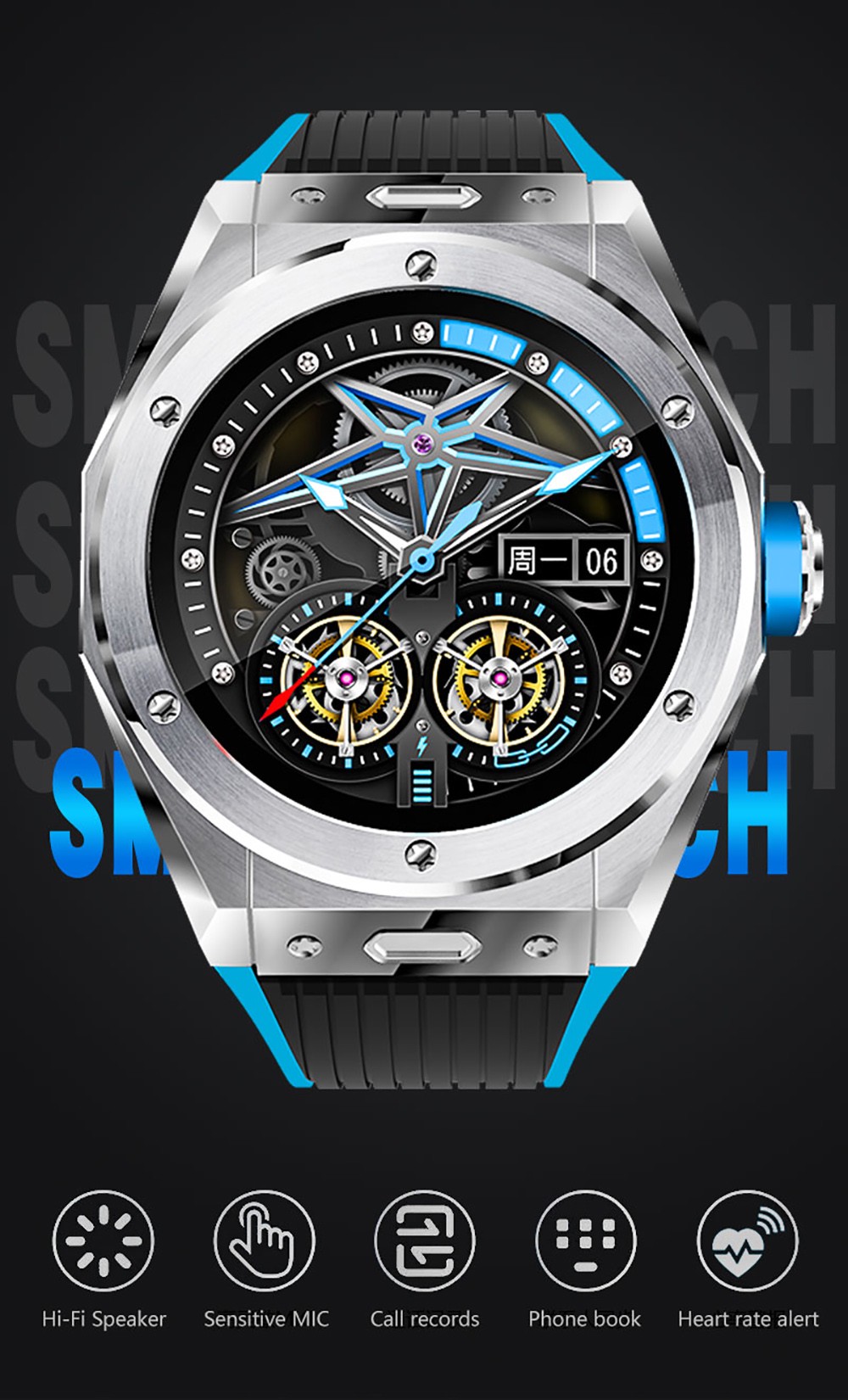 Men's Wristwatches Business Fitness Outdoor Smartwatch Multiple sports modes Custom dials