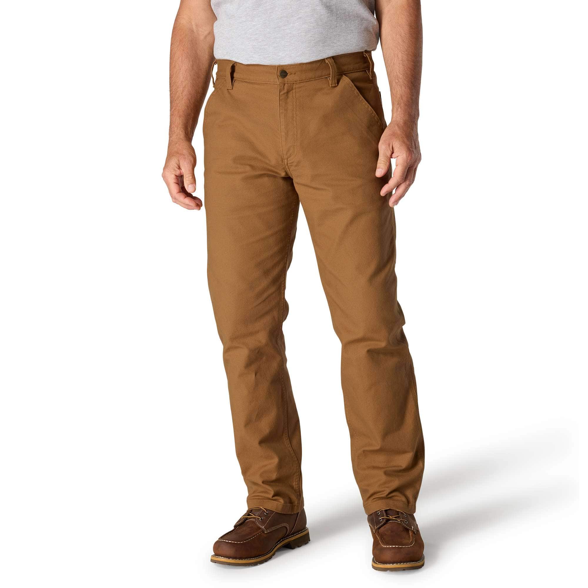 Carhartt Herren Latzhose - loose straight rugged flex™ duck dungaree - Braun - W36 (L32)