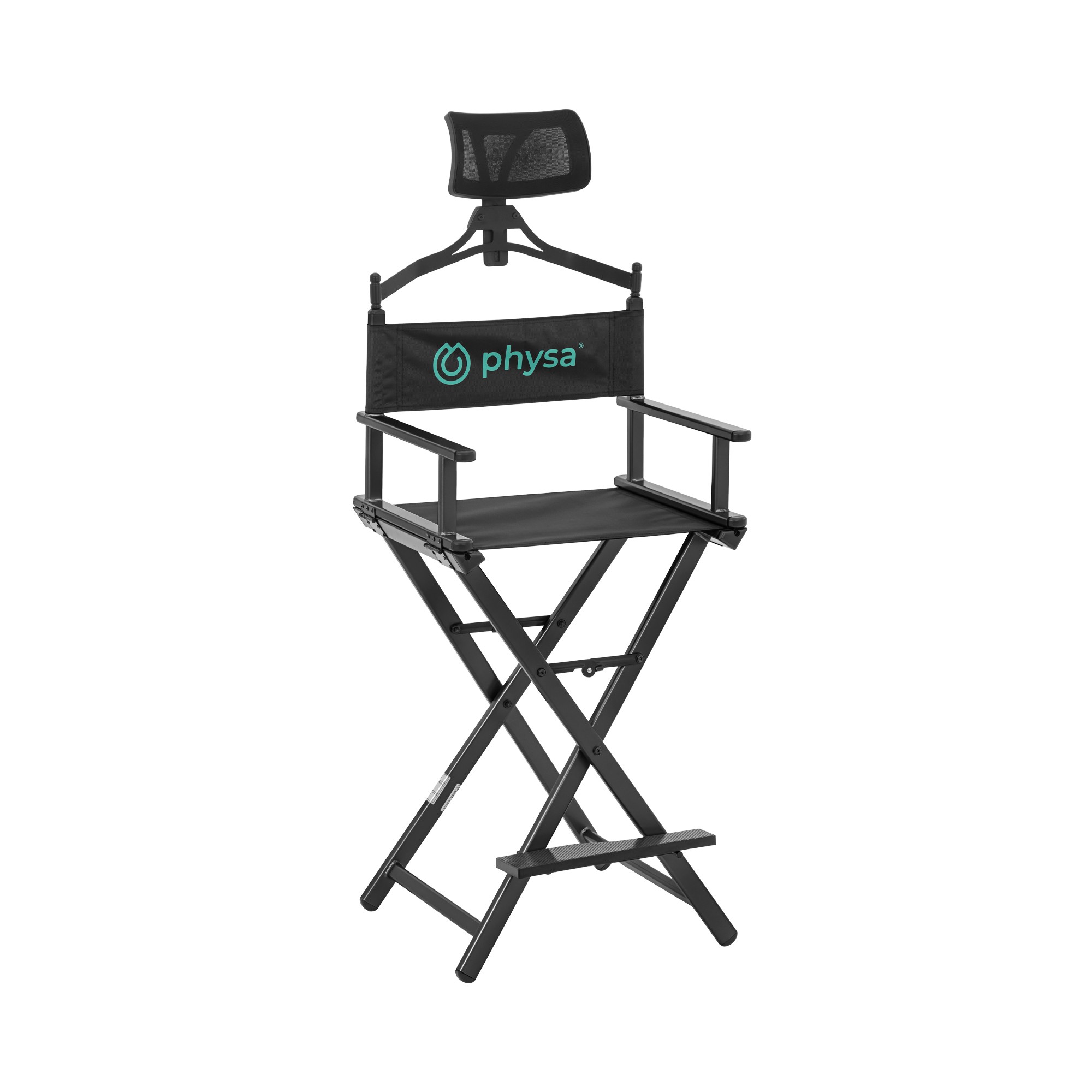 Physa Make-up-Stuhl - mit Kopf- und Fußstütze - faltbar - schwarz