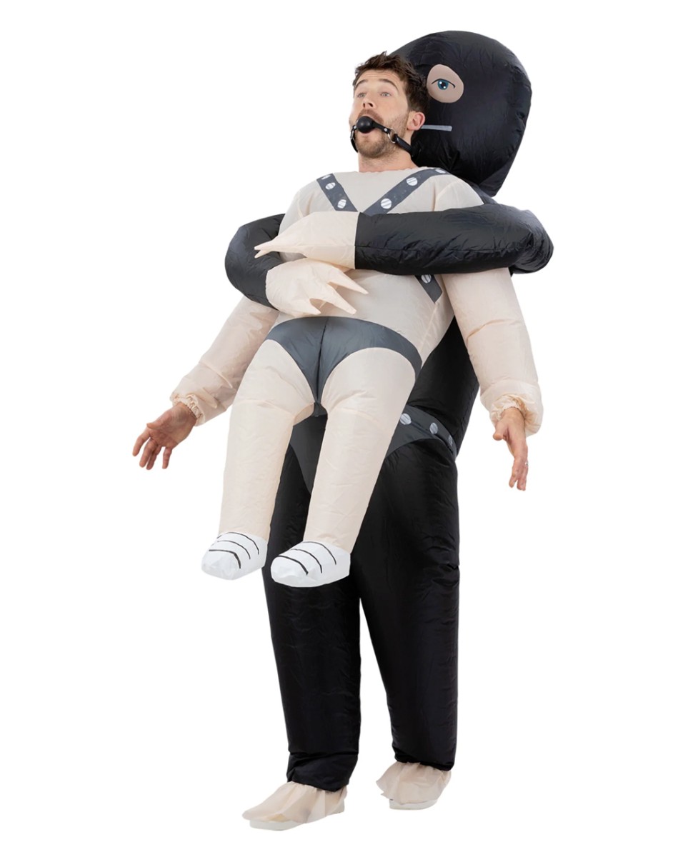 Aufblasbarer Gimp Kidnap Herren Kostüm Anzug