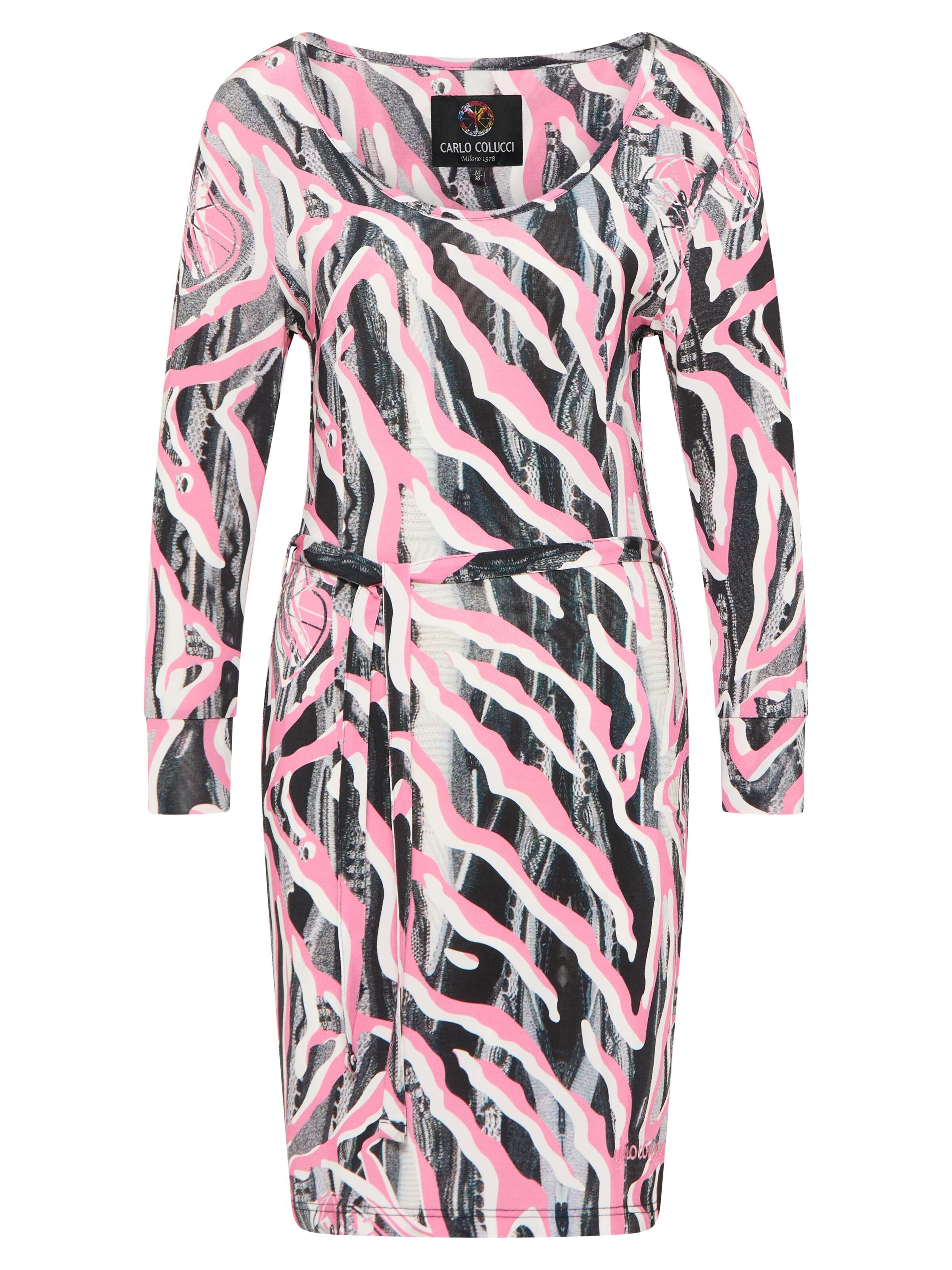 Carlo Colucci Alloverprint Kleid - Schwarz XS/34