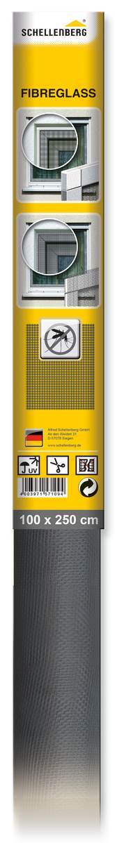 Schellenberg Fiberglas-Fliegengitter anthra100x250