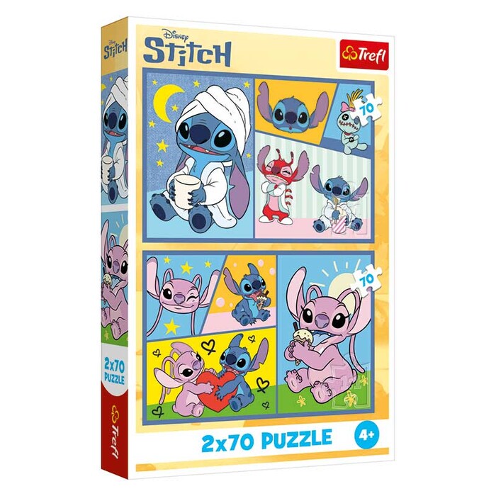 TREFL Puzzle Disneys Stitch 2 x 70 Teile bunt