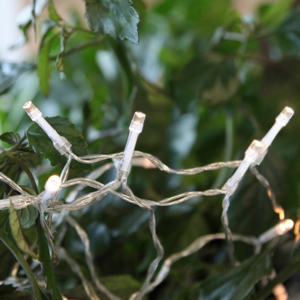 LED Lichterkette - 50 Hellweiße LED - L: 7,5m - Batterie  - Indoor ...