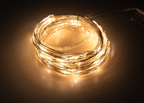 LED Lichterkette, batteriebetrieben Lichtband Länge 10,3 m, warmweiß