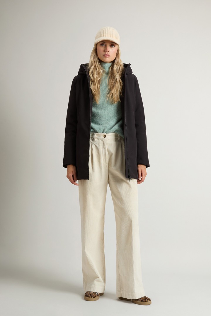 Woolrich Damen Firth Parka aus Tech Softshell Schwarz Größe L