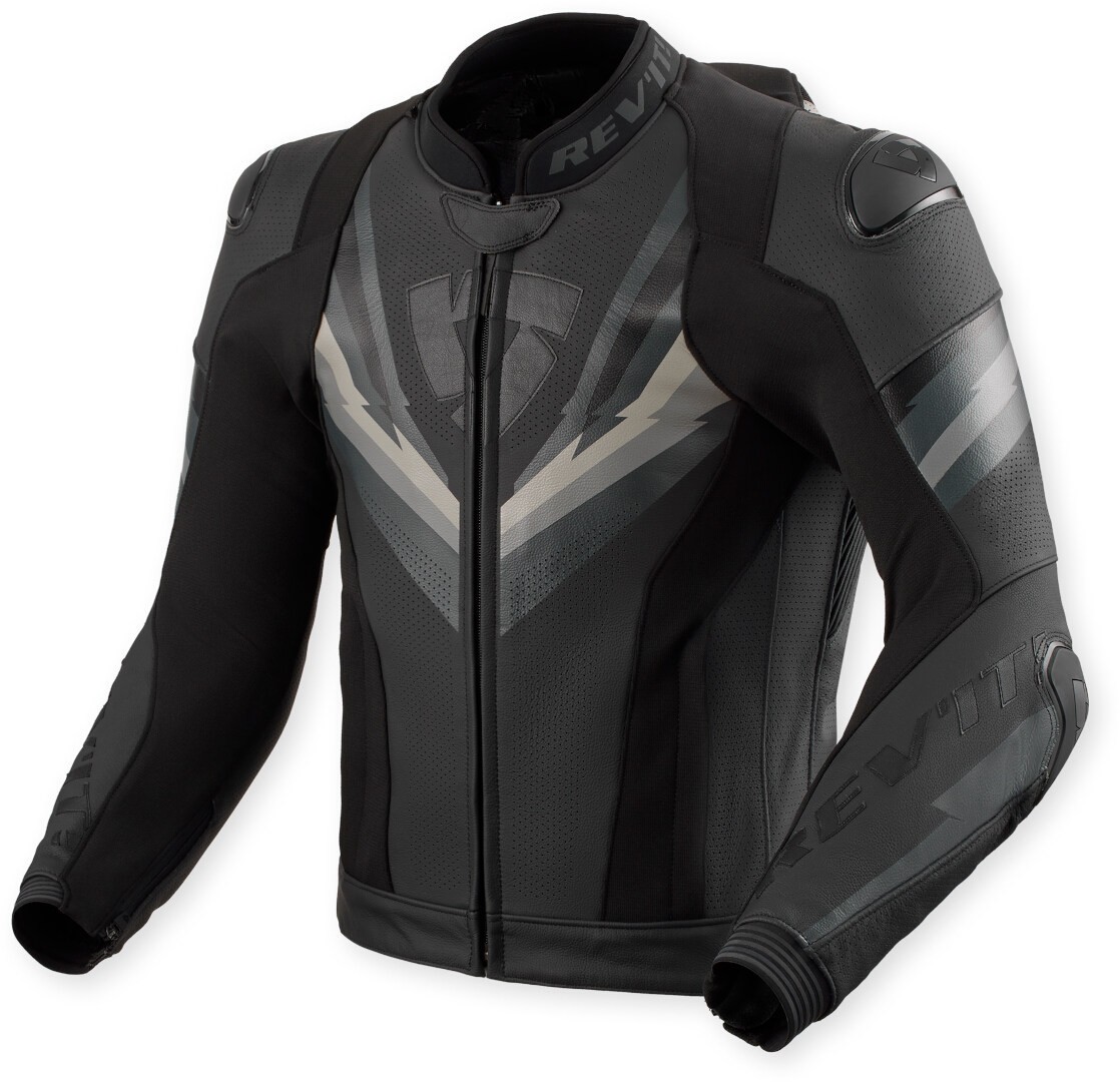 REV’IT! Quantum 3 Pro Schwarz Anthrazit Motorrad Jacke Größe 46