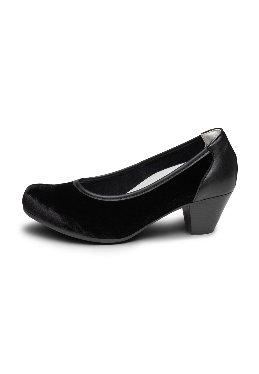 Samtiger Pumps Leder/Stretch