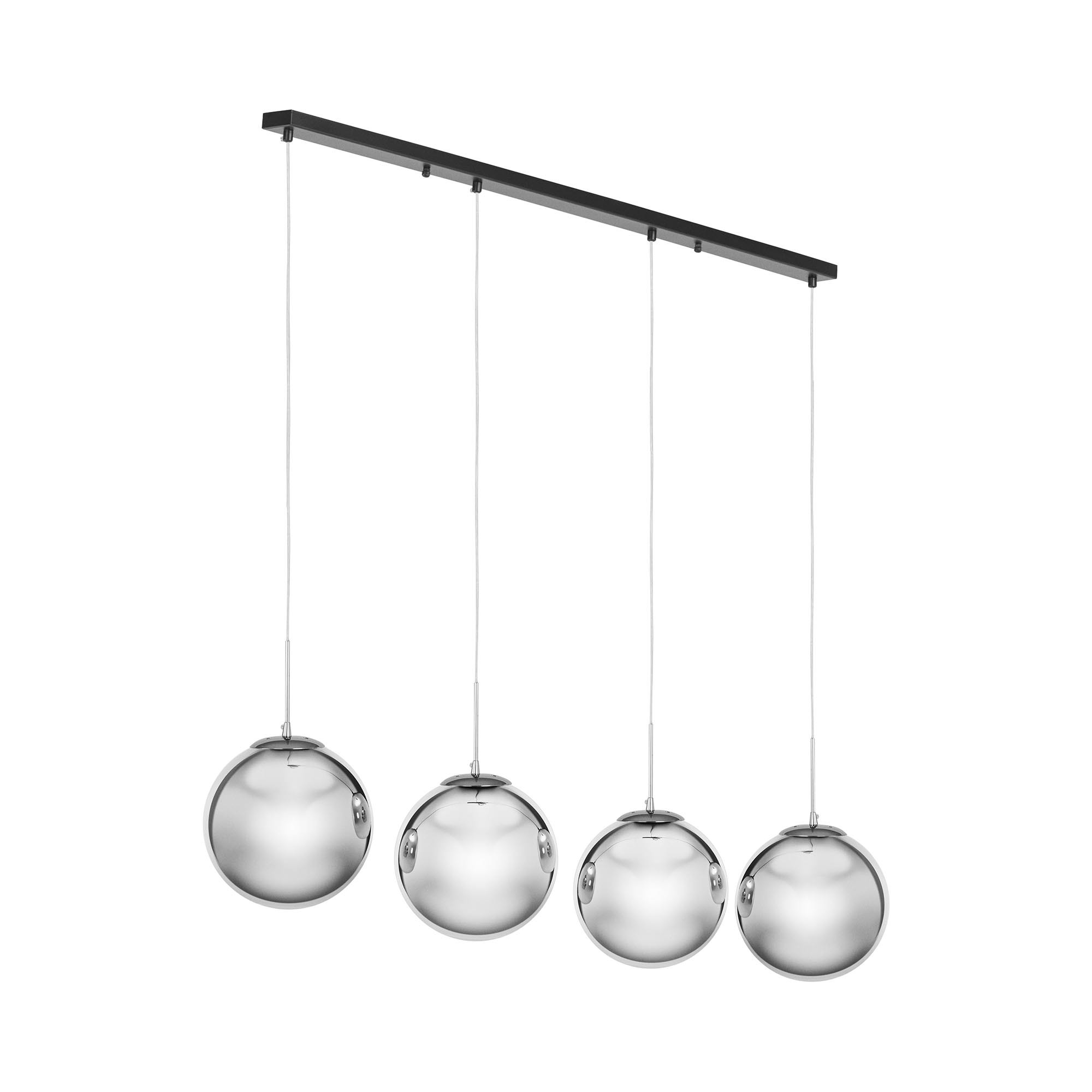 Uniprodo Pendelleuchte - 4 Leuchtmittel - Rauchglas