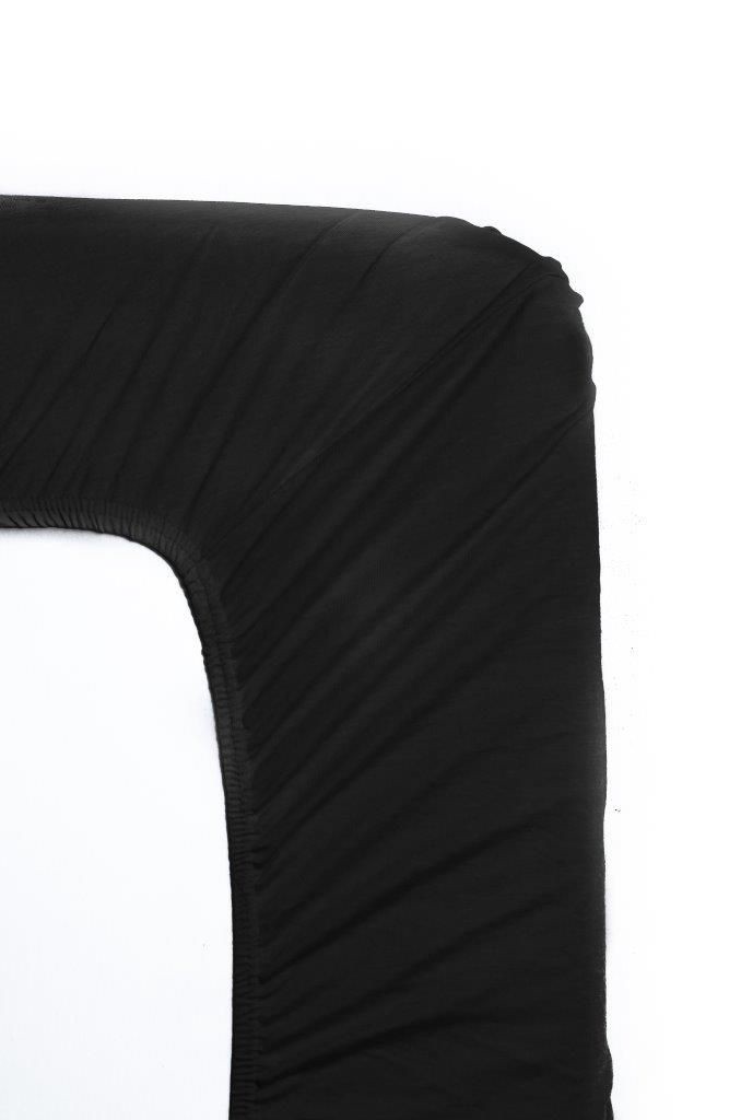 Jersey-Spannbettlaken – Schwarz