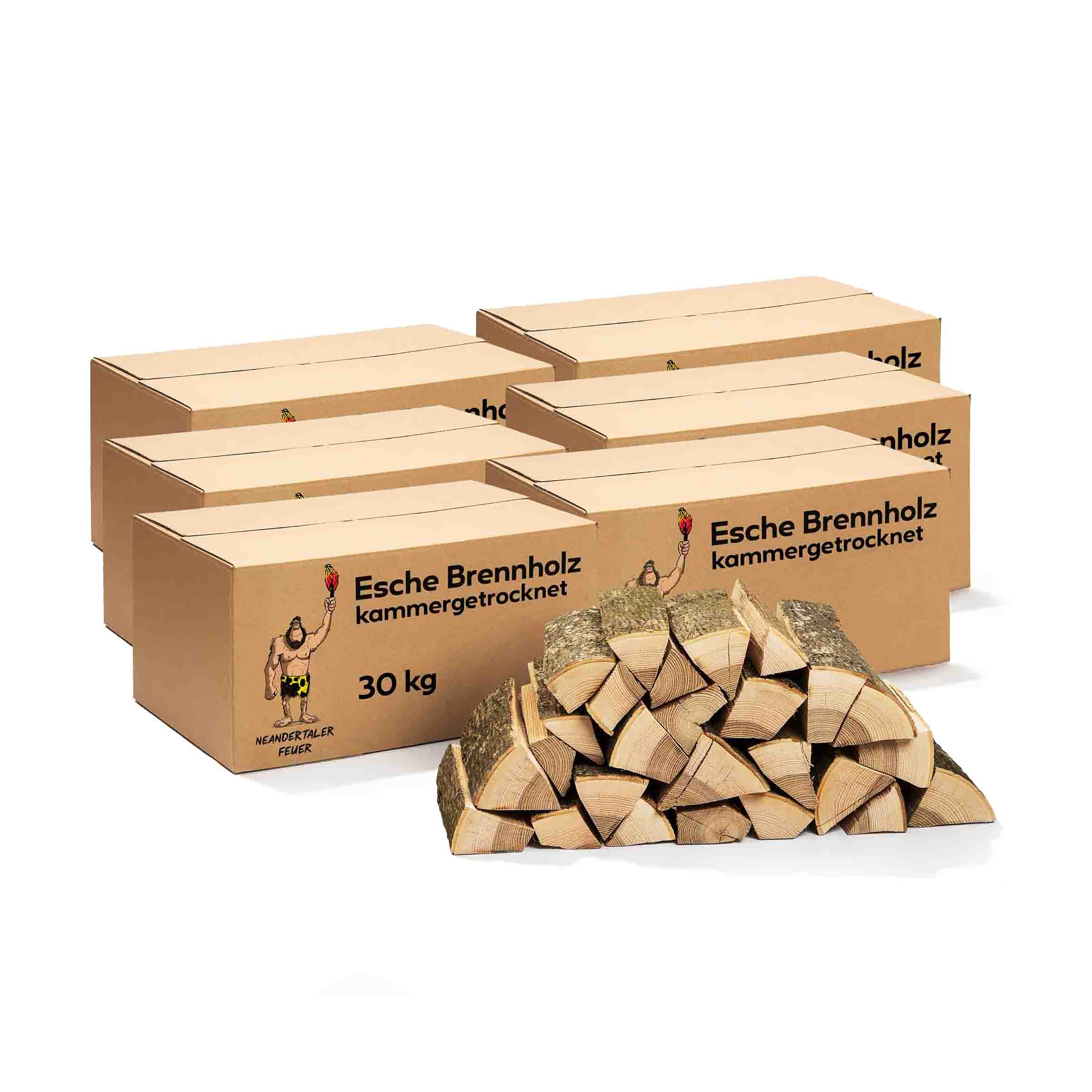 Neandertaler Feuer Brennholz 180 kg 25 cm Kaminholz Hartholz  Grillholz Feuerholz | Holz für Grill Kamin Smoker Ofen | Firewood Anfeuerholz | Laubholz