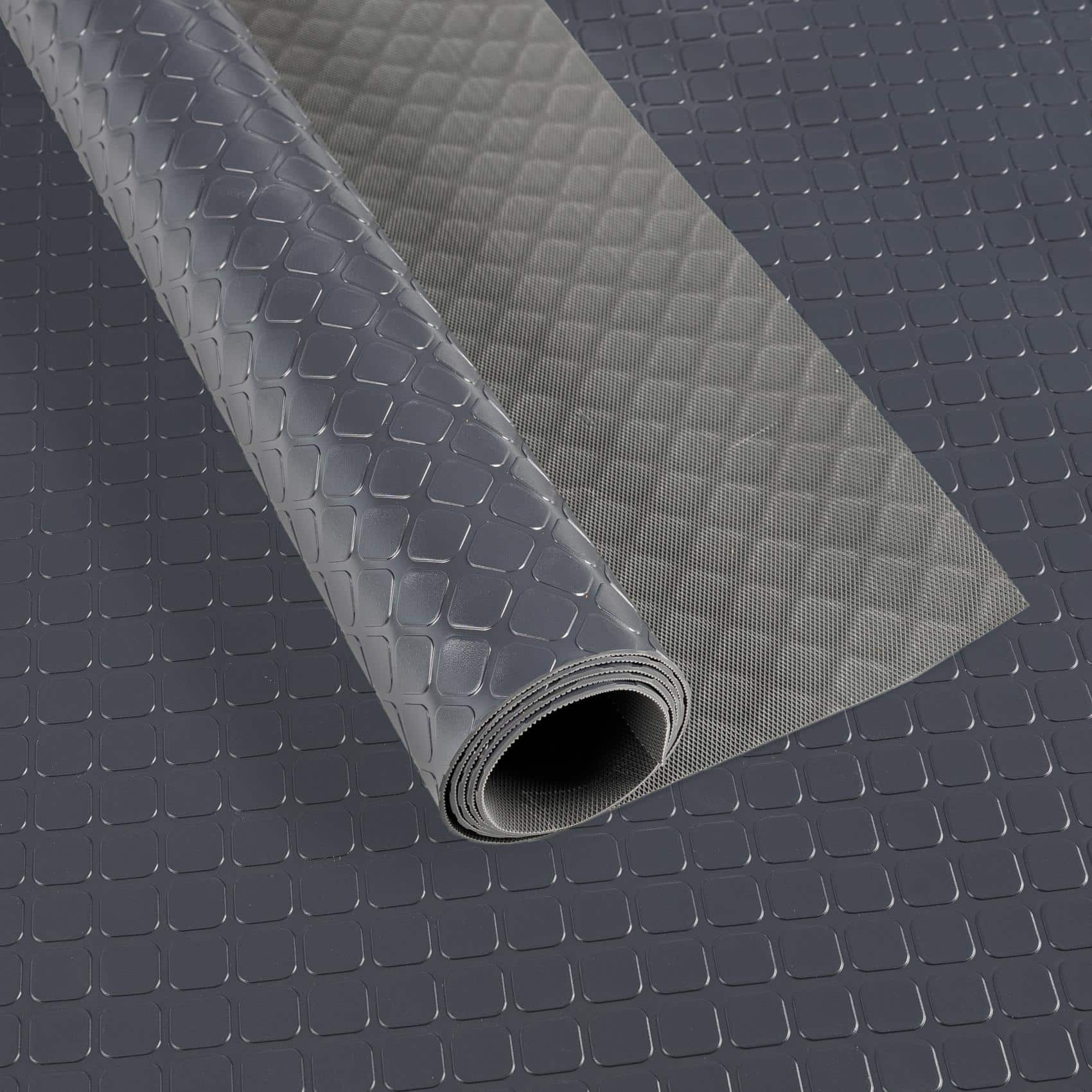 PVC Bodenbelag Dionis 1,5mm Karo Anthrazit 100x90cm