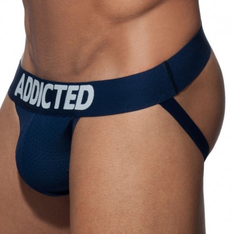 Addicted Jockstrap Push Up Mesh Marine