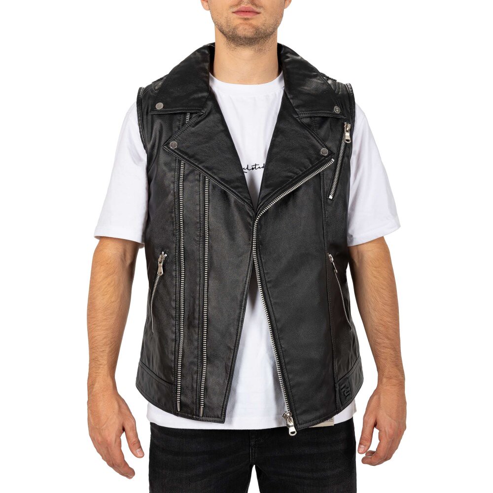 Reichstadt Herren Weste RS006W PU Black S