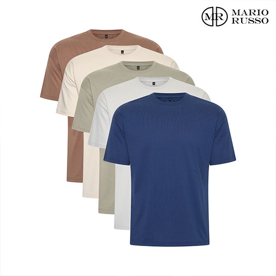 Mario Russo – Oversized-T-Shirt – Zeitlose Qualität und Komfort – Verschiedene Farben