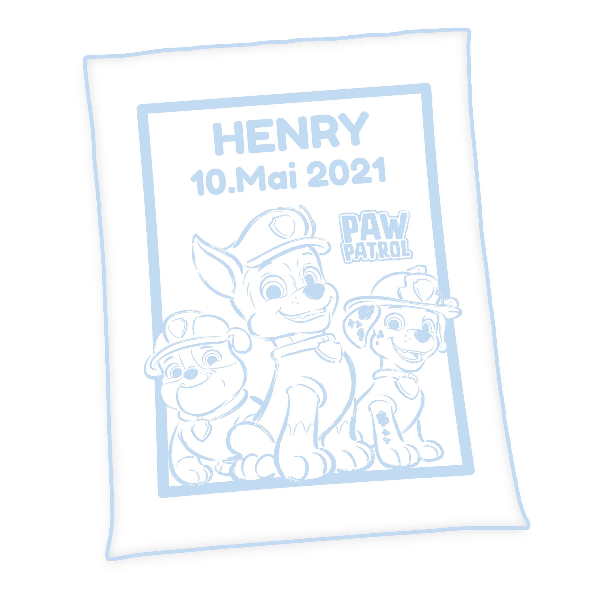 Unicade® Personalisierte Babydecke - Paw Patrol
